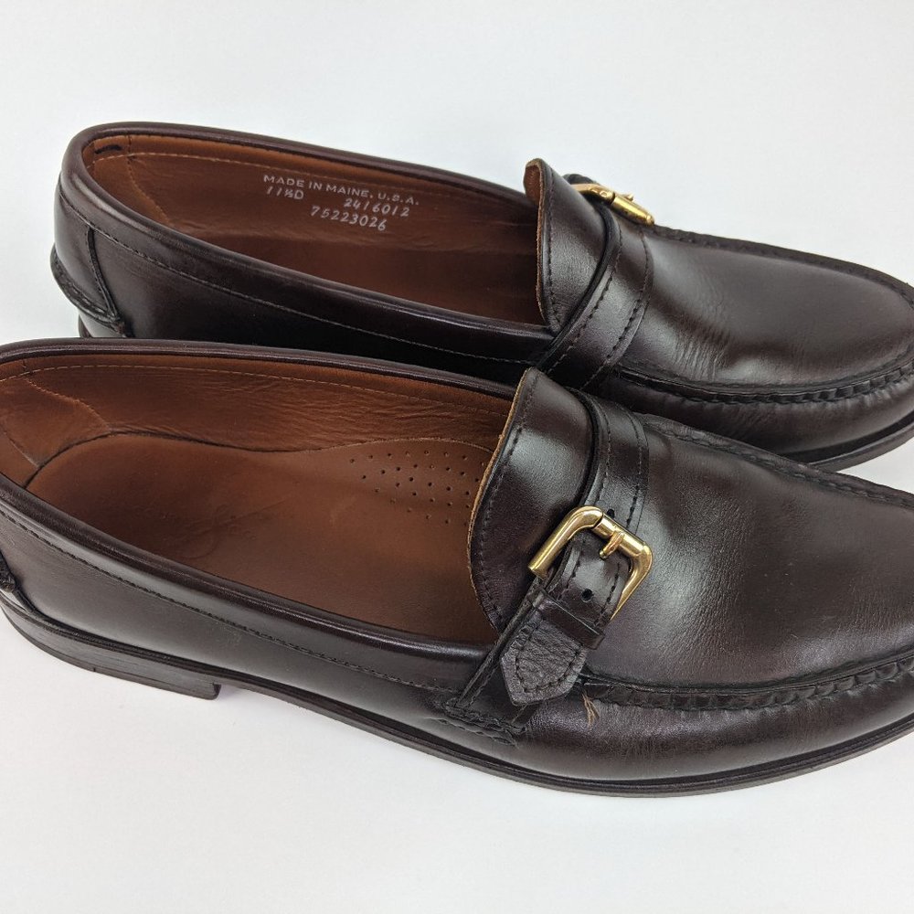 Men's Rancourt & Co Brown Loafers With Brass Buckl